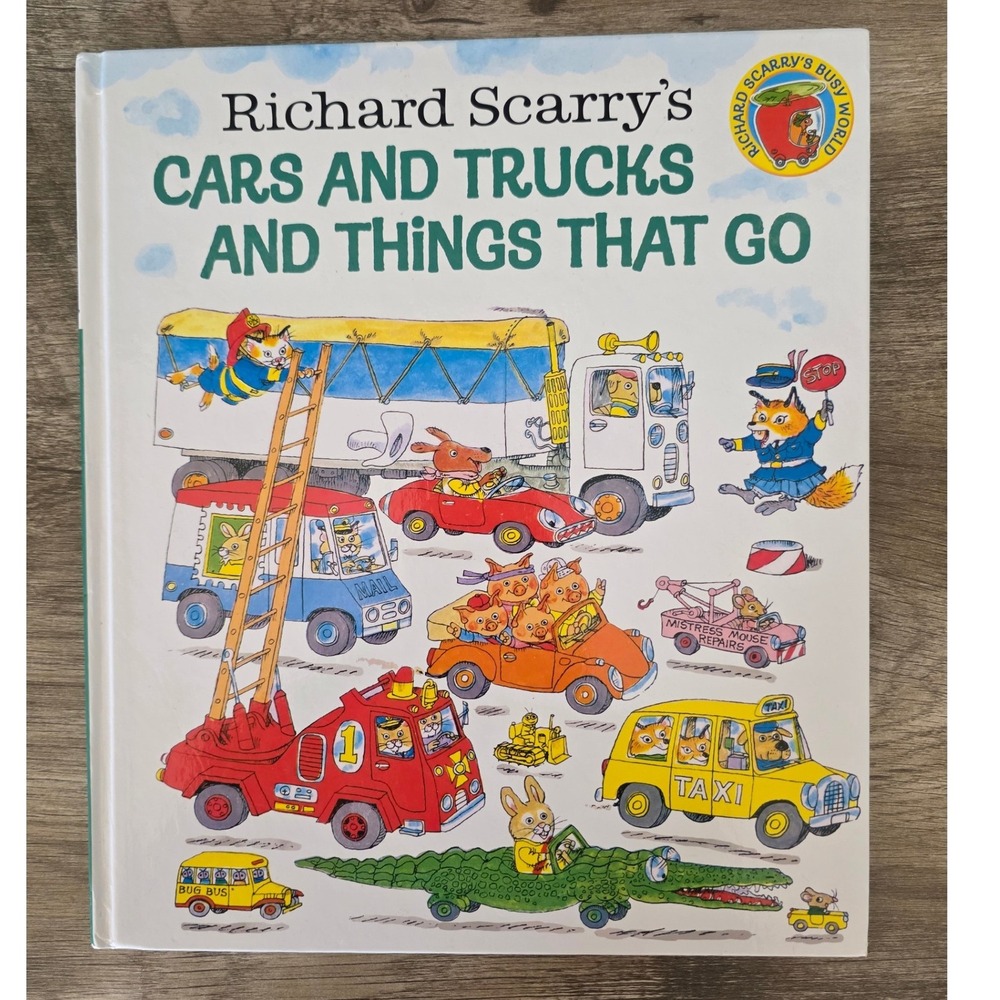 Richard Scarry Cars and Trucks and Things That Go Hardcover Golden Books